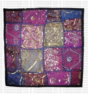 Rajasthani Jari-Sitara cushion3