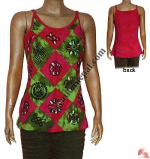 2-color patch and painted tank top