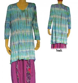 Tie dye viscose dress